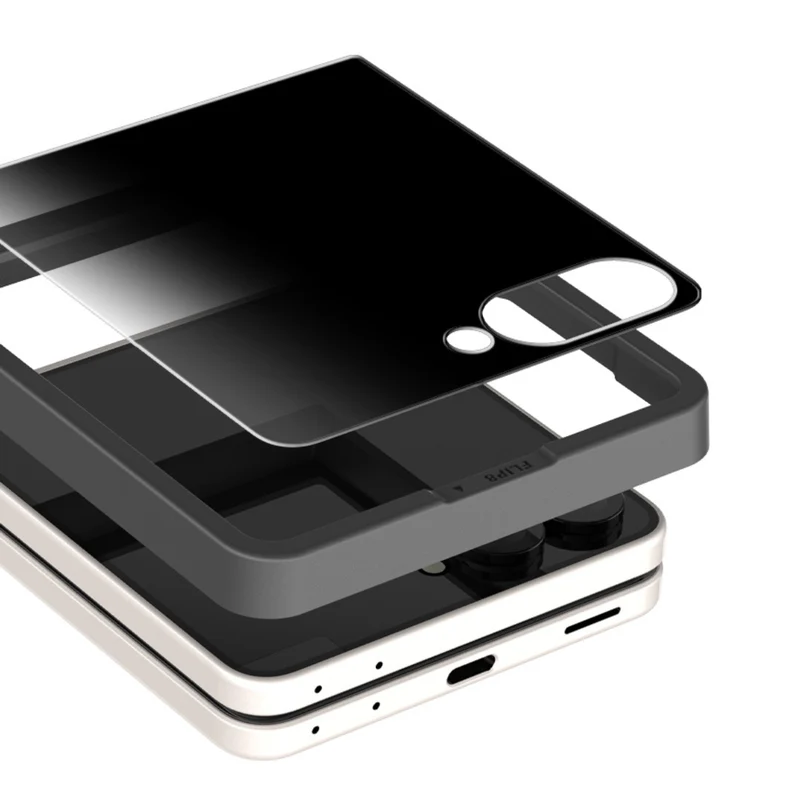 حماية شاشة Araree Core Privacy خصوصية قطعتين لـ Galaxy Z Flip 8 - أسود