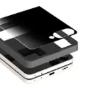 حماية شاشة Araree Core Privacy خصوصية قطعتين لـ Galaxy Z Flip 8 - أسود