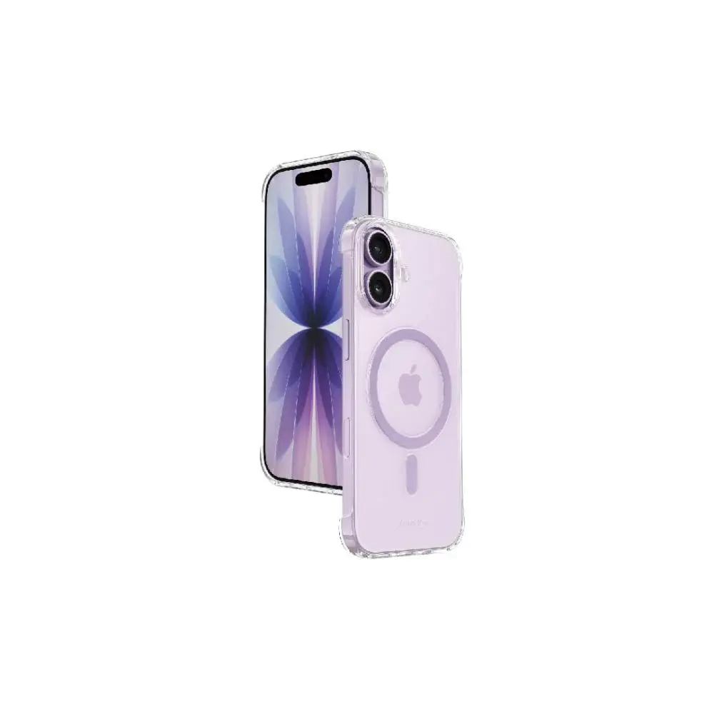 ArmorPro Frameless PC Clear Case with MagSafe Purple for iPhone 17