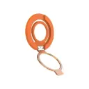 Drip Dual-Sided Magnetic Silicone Ring Aluminum Alloy Phone Stand Orange 