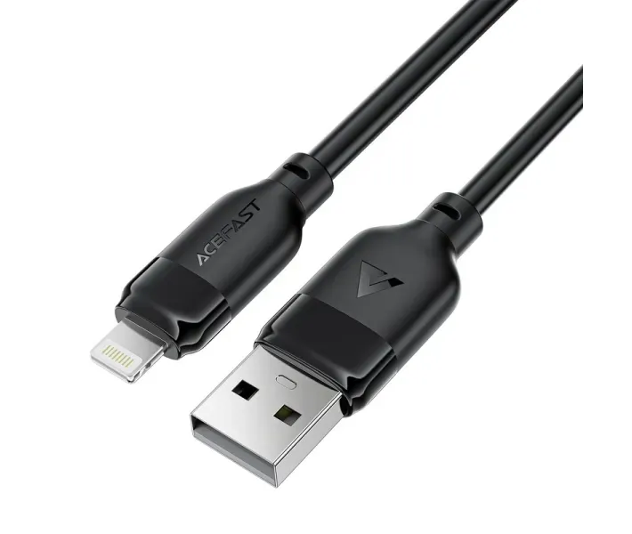 كيبل ACEFAST من USB-A إلى Lightning TPU (1 متر) أسود