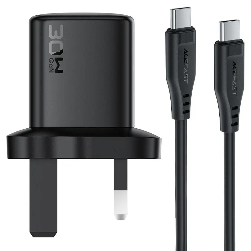 AceFast PD30W GaN USB-C Fast Charger black (UK