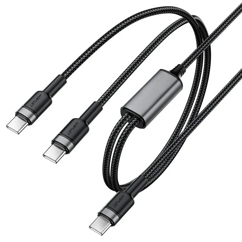 AceFast USB-C to 2*USB-C 100W aluminum alloy charging data cable