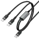 AceFast USB-C to 2*USB-C 100W aluminum alloy charging data cable