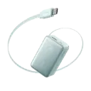 باور بانك Anker Nano بسعة 10000mAh بقوة 45W مع كيبل USB-C مدمج ينسحب أخضر