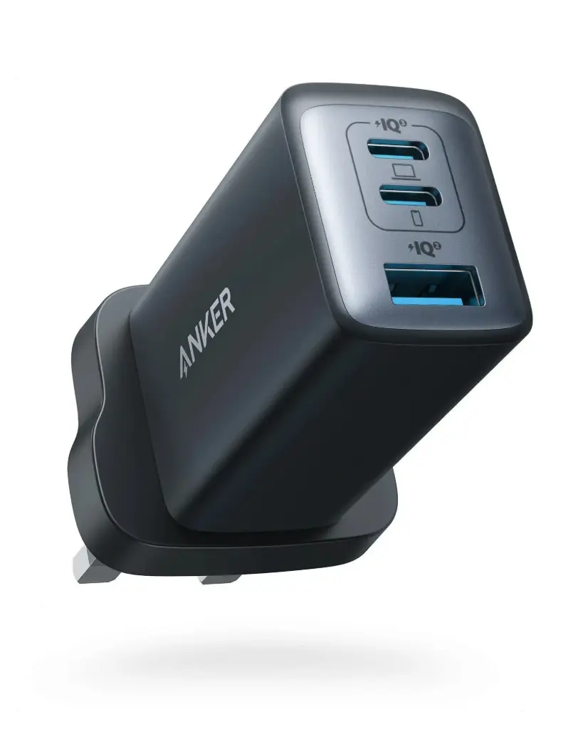 شاحن Anker PowerPort III Pod بقوة 65W بـ 3 منافذ أسود