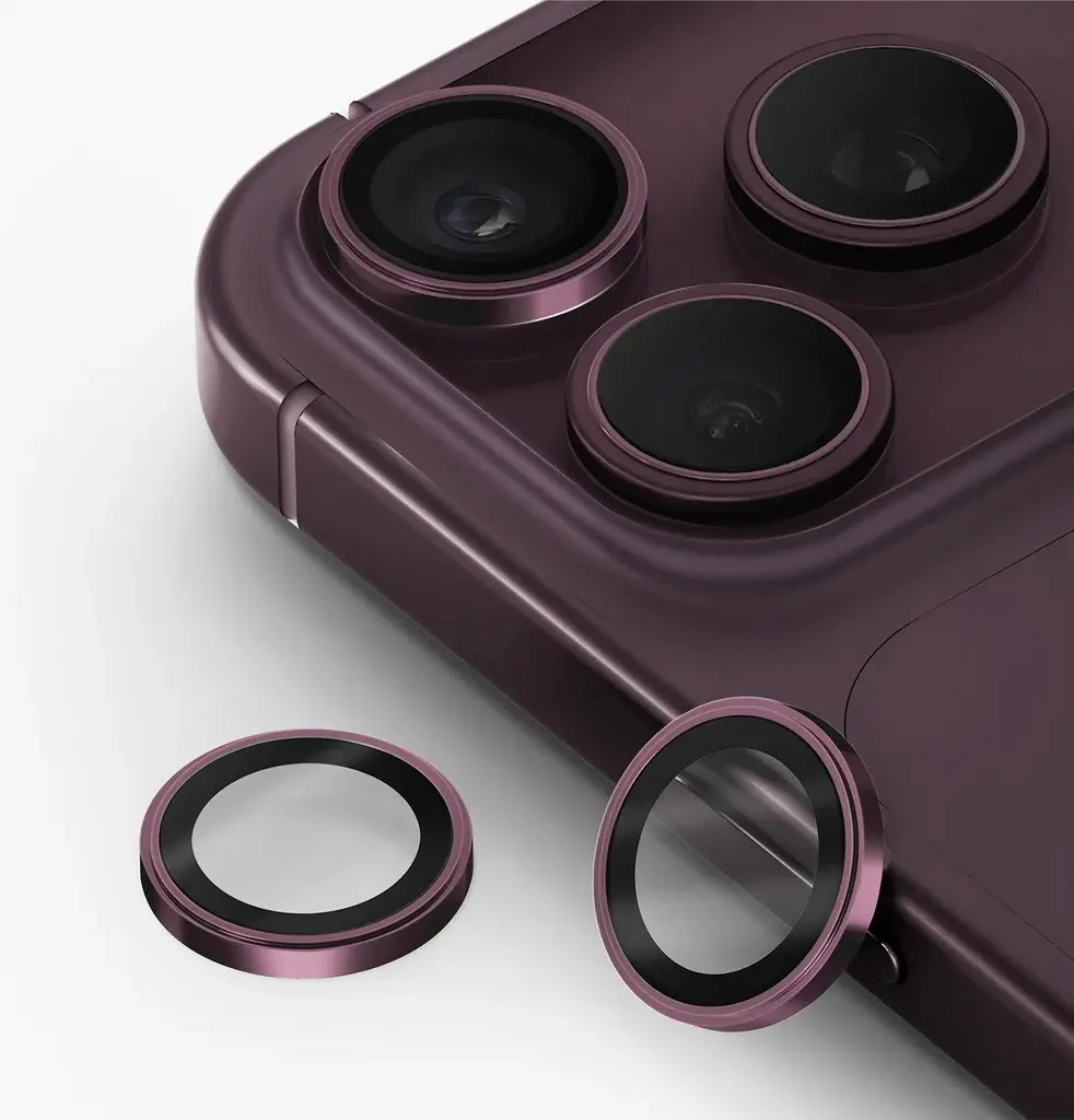 UNIQ OPTIX PRIME IPHONE 18 PRO/18 PRO MAX (2026) 6.3/6.9 CAMERA LENS PROTECTOR - BURGUNDY CHROME