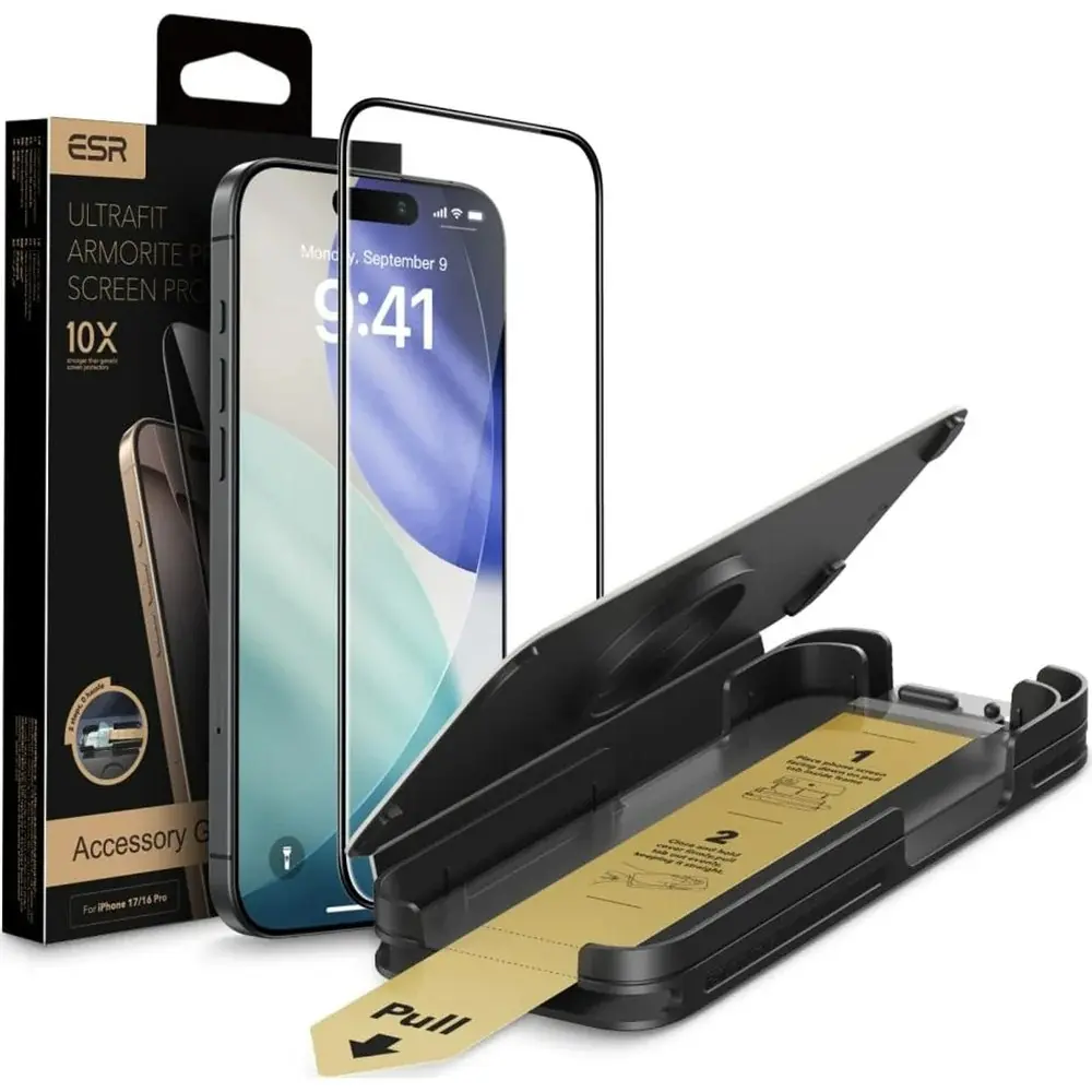 ESR Armorite® Pro (UltraFit Tray) iPhone 18 Pro Max Case Screen Protector, 1 Pack