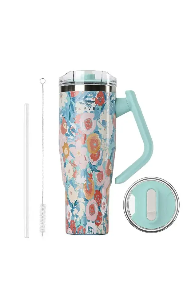 كوب حراري للسفر Brave Temp Guard سعة 1200 مل أخضر روز