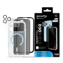 كومبو حماية 4 في 1 ArmorPro D3O مع Capture Button (حماية شاشة خصوصية + حماية كاميرا + كفر D3O MagSafe + لاصق عدسة) أزرق لـ iPhone 18 Pro Max