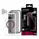 ArmorPro D3O 4-in-1 Combo (Privacy Screen + Camera Lens + D3O Case MagSafe + Lens Film) Dark Cherry for iPhone 18 Pro