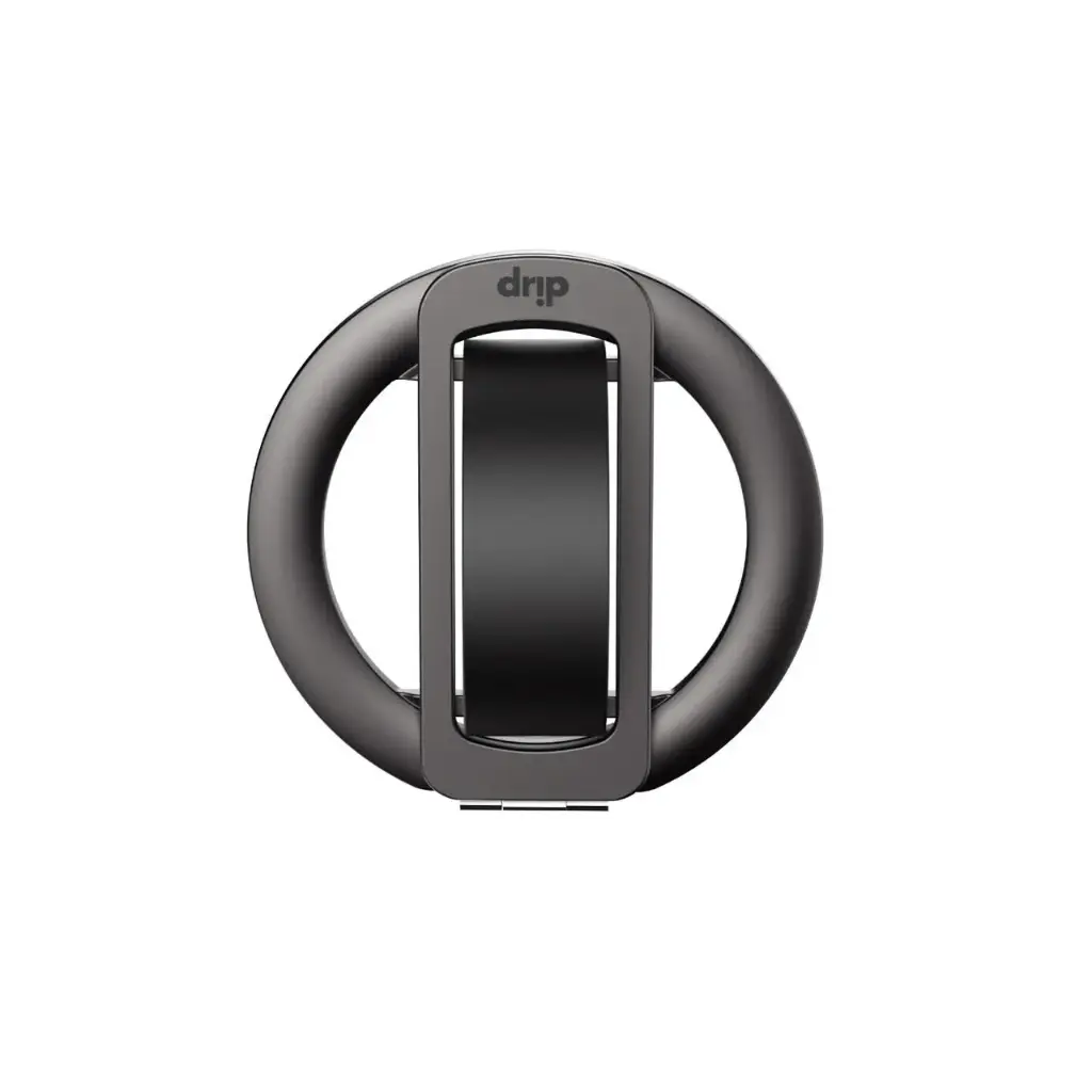 Drip SoftGrip Ring Phone Holder with Removable Finger Strap Dark Gray