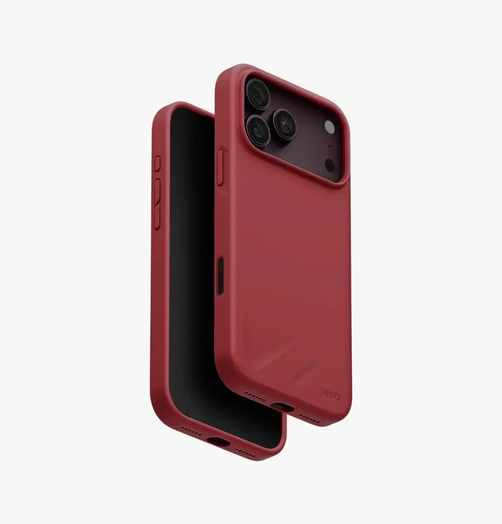 كفر UNIQ Lino MagClick لـ iPhone 18 Pro Max - أحمر