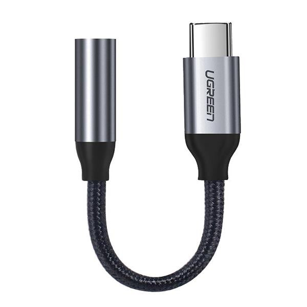 ugreen usb type c to 3.5 mm female cable 10 cm  gray