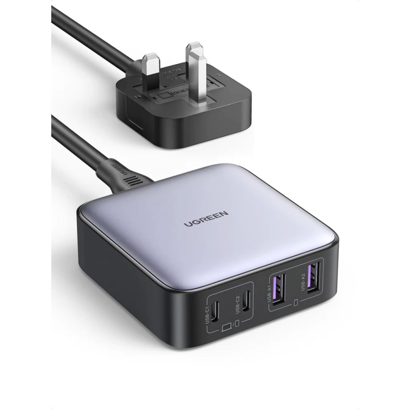UGREEN Nexode USB C Charger 65W GaN Desktop Charger 4 Ports