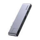 موزع USB-C مزدوج UGREEN إلى 2×USB 3.0 و2×HDMI وSD/TF وUSB-C