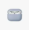 كفر UNIQ Hybrid Lino سيليكون ناعم لسماعات AirPods Pro 2 – أزرق ثلجي