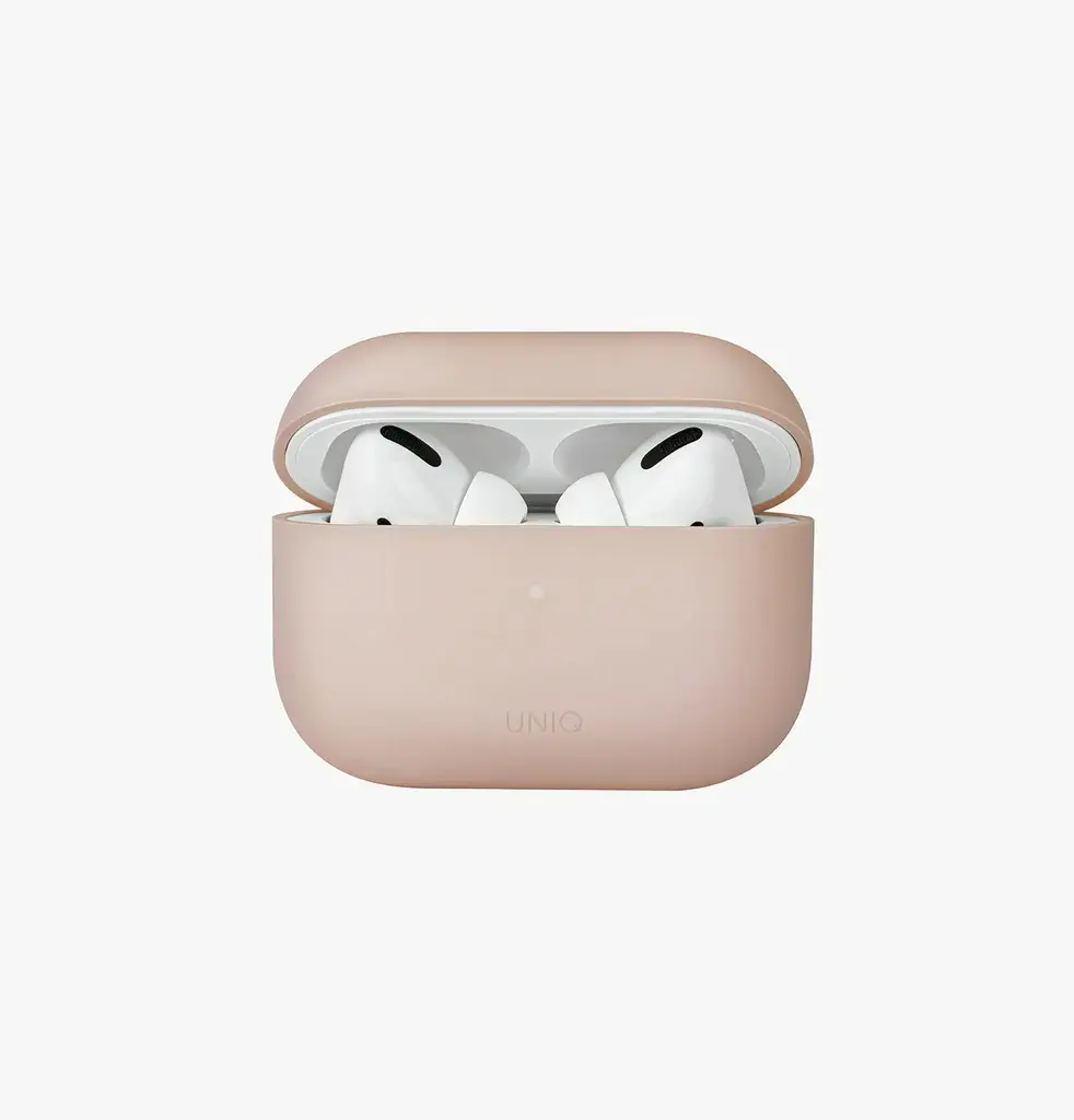 كفر UNIQ Hybrid Lino سيليكون ناعم لسماعات AirPods Pro 2 – وردي