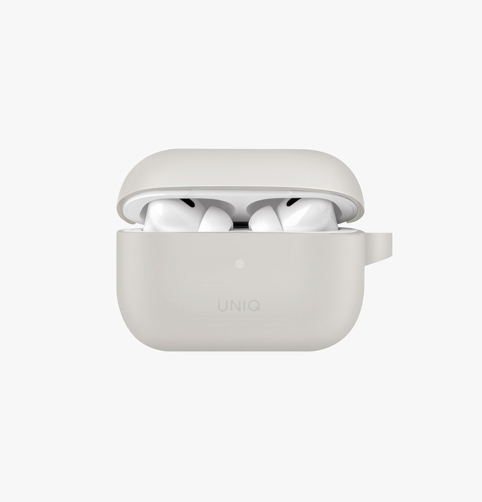 كفر سيليكون UNIQ Vencer مع علّاقة لـ AirPods Pro 2 – رمادي فاتح