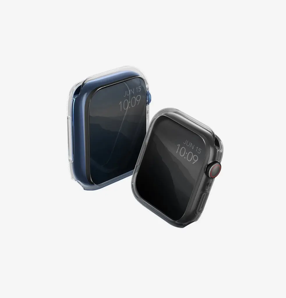 كفر UNIQ Dual Glase لساعة Apple Watch 41 ملم – شفاف / رمادي مدخّن