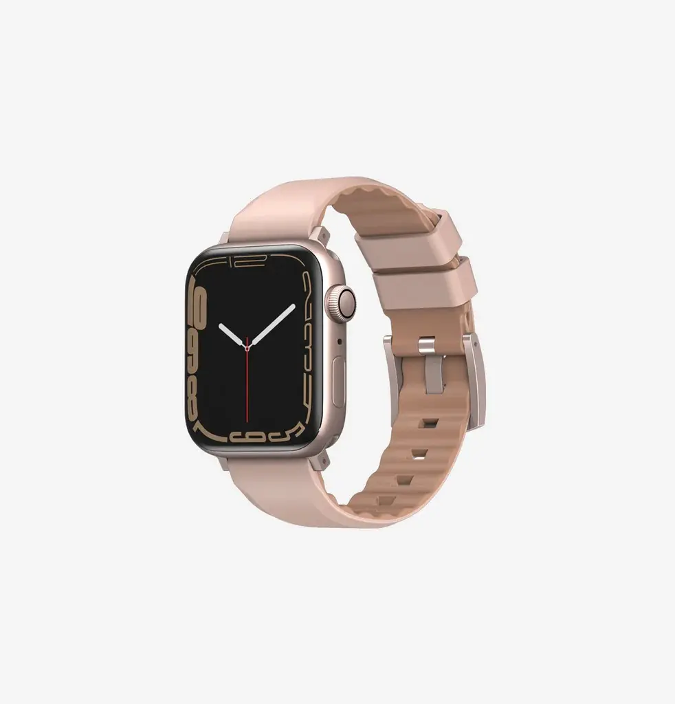 سير سيليكون UNIQ Linus AiroSoft لساعة Apple Watch 41/40/38 ملم – وردي فاتح