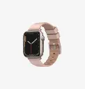 سير سيليكون UNIQ Linus AiroSoft لساعة Apple Watch 41/40/38 ملم – وردي فاتح