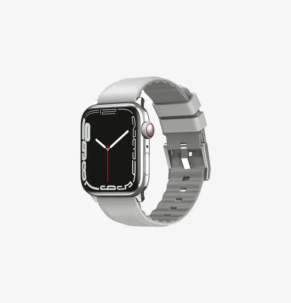 Uniq Linus Airosoft Silicone Strap For Apple Watch 41/40/38 mm - Chalk Grey 