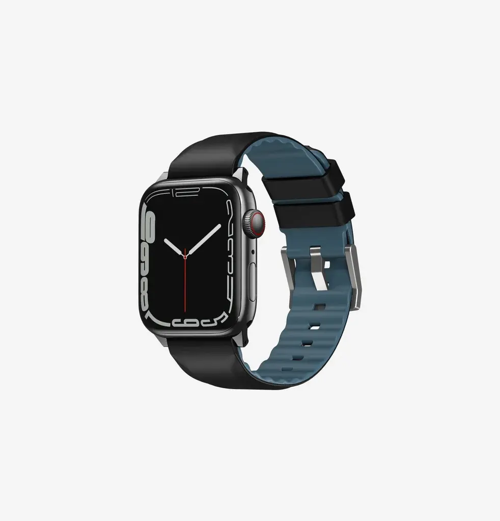 سير سيليكون UNIQ Linus AiroSoft لساعة Apple Watch 41/40/38 ملم – أسود