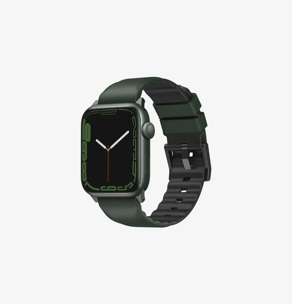 سير سيليكون UNIQ Linus AiroSoft لساعة Apple Watch 45/44/42 ملم – أخضر