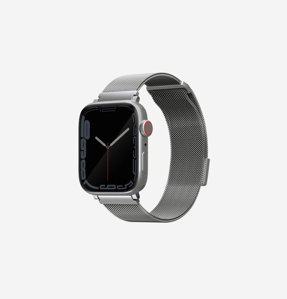 سير ستيل ميلانيز UNIQ Dante لساعة Apple Watch 44 ملم – فضي