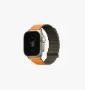 Uniq Revix Premium Edition Reverible Strap For Apple Watch 49/45/44/42mm - Saffron Orange / Khaki