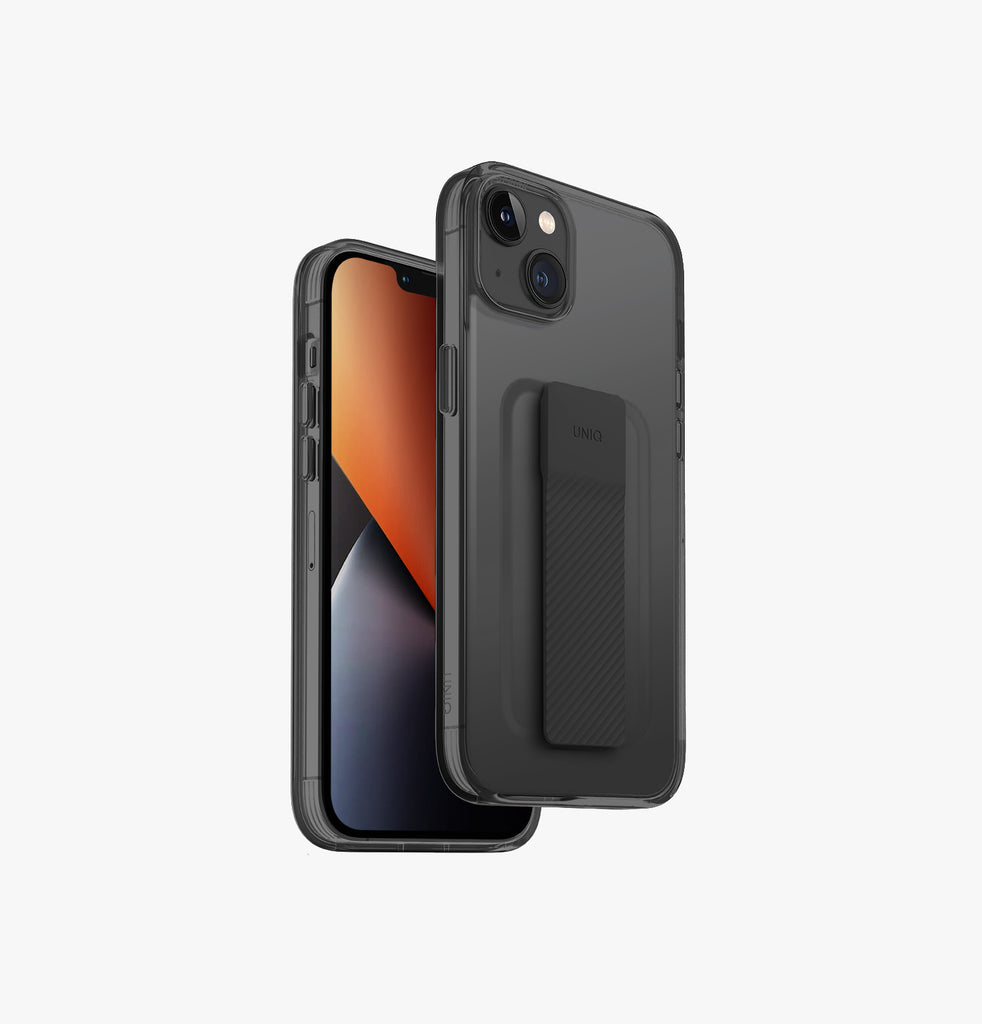 كفر UNIQ Hybrid Heldro Mount لآيفون 14 Plus – رمادي مدخّن