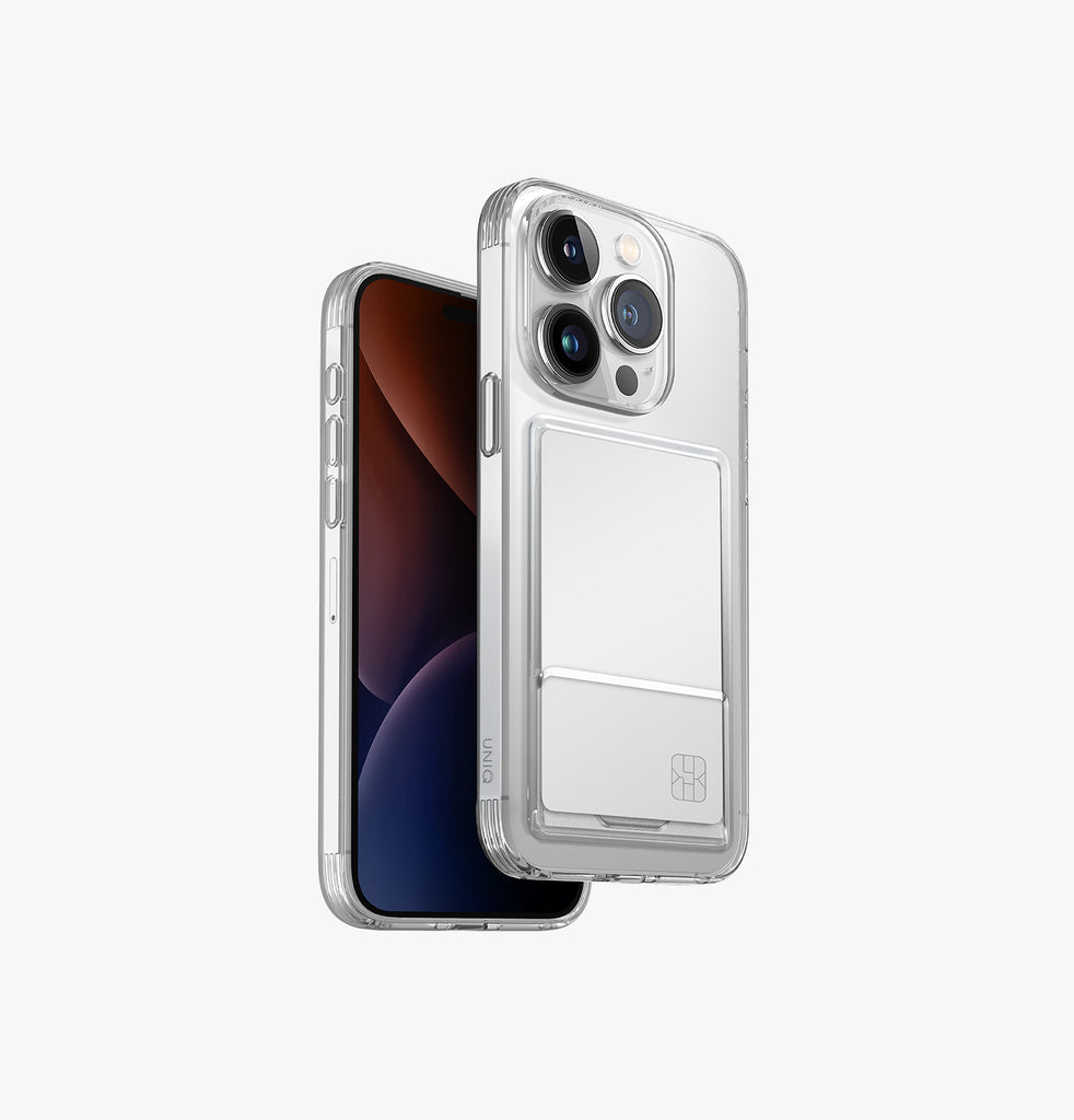 Uniq Hybrid Airfender Case for iPhone 15 Pro Max - Nude Transparent 