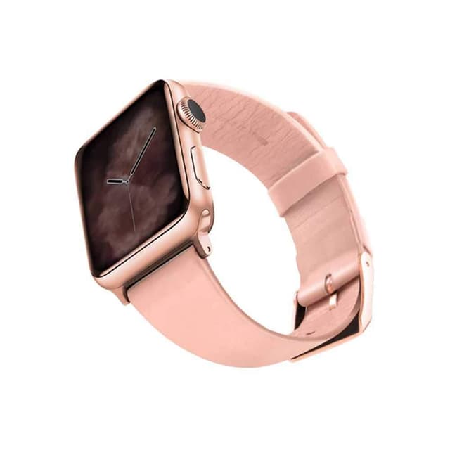 سير جلد طبيعي Viva Madrid لـ Apple Watch 42mm/44mm - وردي/Rose Gold