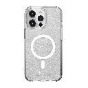 Viva Madrid Celeste Halo Back Case For Apple iPhone 13 Pro with MacSafe Clear Glitter