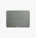 Uniq Oslo Laptop Sleeve With Foldable Stand (Up to 14") - Lichen Green 