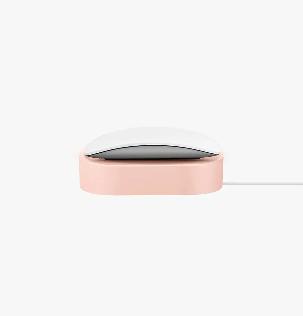 قاعدة Uniq Nova Compact لـ Magic Mouse مع حلقة للكيبل - Blush Pink