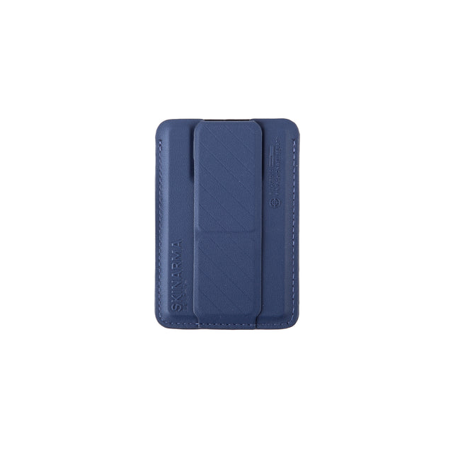 SkinArma Kado Mag-Charge Card Holder With Grip Stand - Blue / Blue 