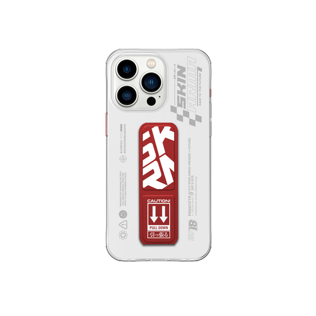 SkinArma Apex Grip-Stand Case for iPhone 15 Pro Max - Red 