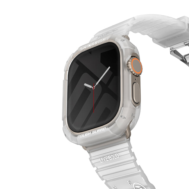 كفر SKINARMA Kurono لساعة Apple Watch Ultra – شفاف مثلّج