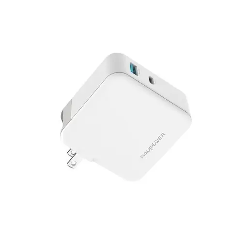 شاحن جداري RAVPower RP-PC081 45W PD 45W + QC3.0 18W – أبيض