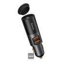 شاحن سيارة Baseus Share Together سريع مع منفذ توسعة للولاعة USB+USB بقوة 120 واط