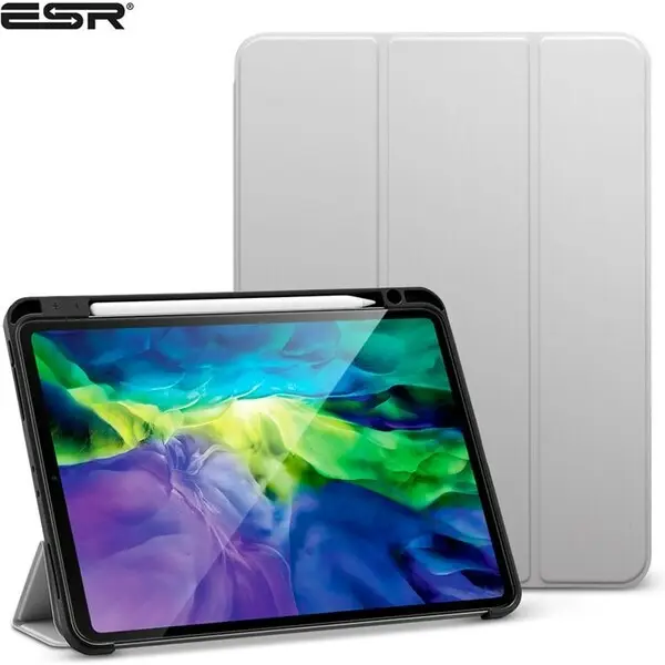 كفر ESR Rebound Pencil لـ Apple iPad Pro 11 الجيل 4/3/2/1 (2018-2022) فضي رمادي