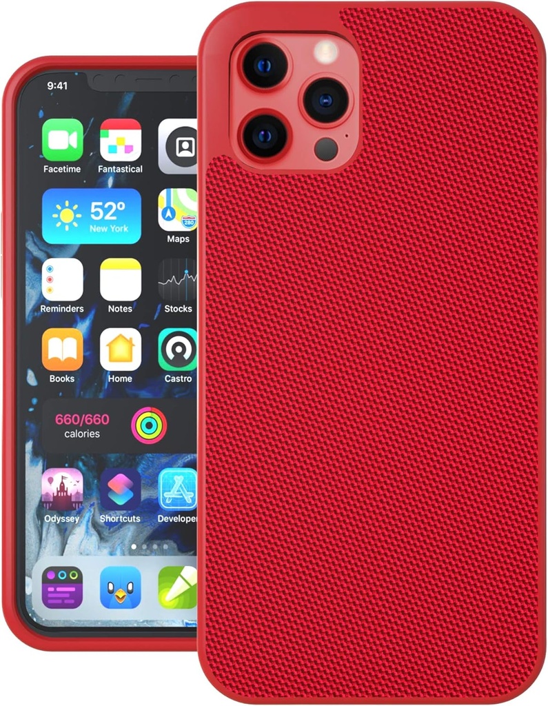 كفر Evutec لـ iPhone 12 Pro - أحمر