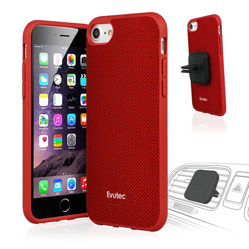 كفر Evutec لـ iPhone 6/7/8/SE - أحمر