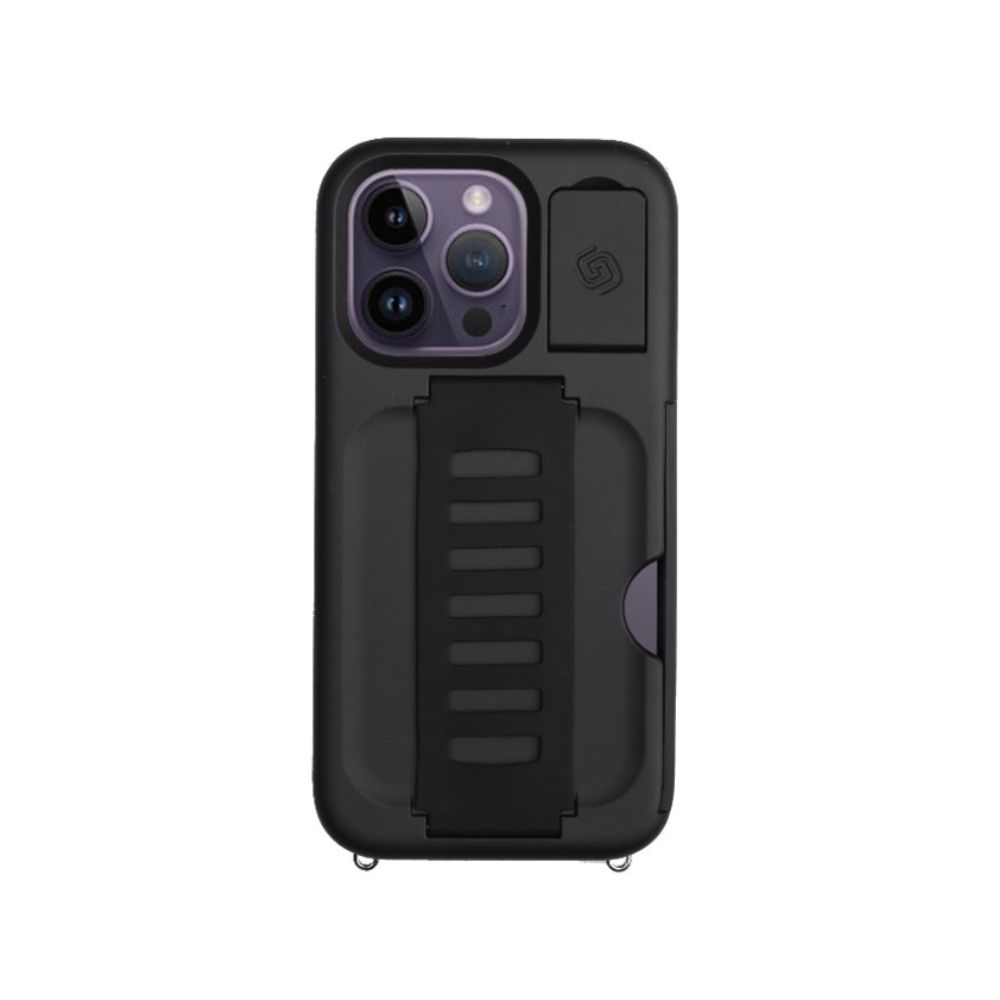 Grip2u Boss Case Kickstand"with Wallet for iPhone 14 Pro (Charcoal)