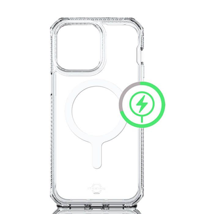 كفر Itskins Hybrid Clear متوافق مع MagSafe لـ iPhone 14 Pro Max (6.7) - شفاف