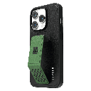 كفر جلد PU Levelo Morphix Gripstand لـ iPhone 14 Pro - Pacific Green