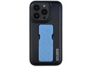 كفر جلد طبيعي Santa Barbara Polo Parker مع حامل مغناطيسي لـ iPhone 14 Pro - أزرق
