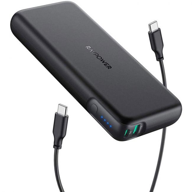 RAVPower RP-PB201 PD Pioneer 20000mAh 60W 2-Port Portable Charger Offline Black